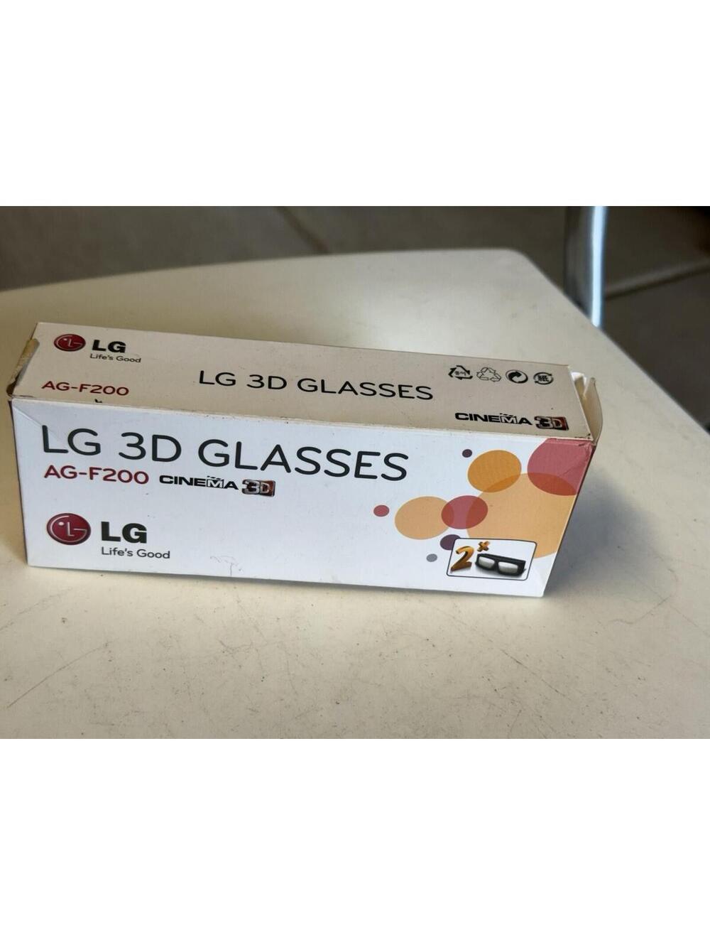 LG AG-F200 Cinema 3D Glasses 2 Pack Bundle / Black